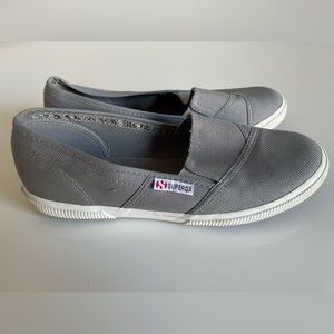 Superga Grey slip on sneaker